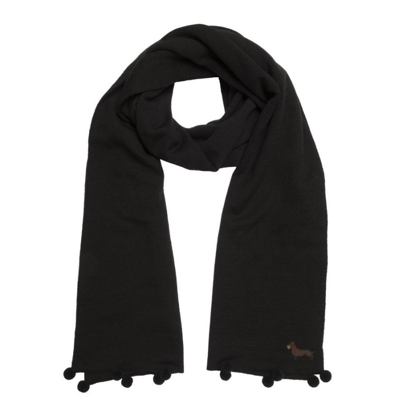 Dackelschal von Sophie Allport, Dackel Strickschal mit Dackelemblem / Dackelmotiv, Dackelgeschenke für Dackelfans Dackelschal von Sophie Allport, Dackel Strickschal mit Dackelemblem / Dackelmotiv, Dackelgeschenke für Dackelfans