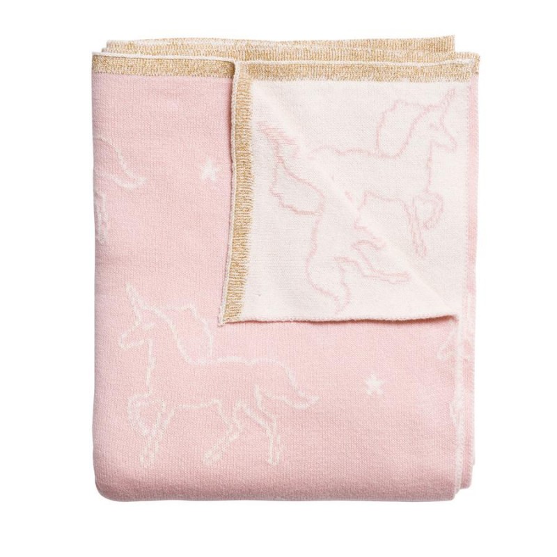 Rosa Kinderdecke mit Einhörnern, Rosa Einhorndecke von Sophie Allport, Einhorn Geschenke, Einhorn Babydecke Rosa Kinderdecke mit Einhörnern, Rosa Einhorndecke von Sophie Allport, Einhorn Geschenke, Einhorn Babydecke