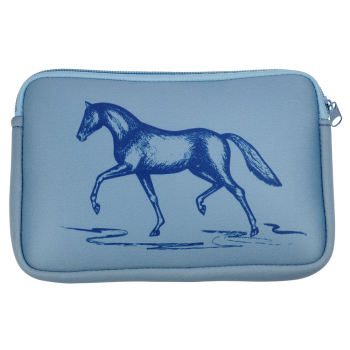 Pferdetäschchen Blue Horse, Pferdeetui, Pferde Etui für PferdeliebhaberInnen, Pferde Kosmetiktäschchen für Reiterinnen