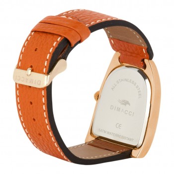 Dimacci Steigbügel Herrenarmbanduhr Deauville für Reiter / Herren / Männer in orange