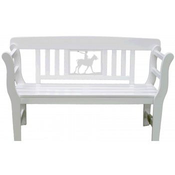 Polobank, Polo Gartenbank, Gartenbänke, Pferdegartenbank, Reitergartenbank, Geschenke für PolospielerInnen, Pologeschenke