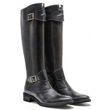 Modische Lederstiefel im...