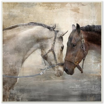 Photo en bois "Horse Duo