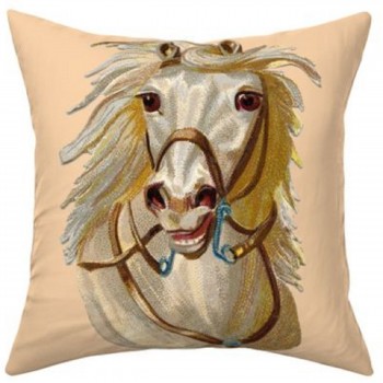 Pferdekopf Kissen, Kissenbezug Pferd, Kissen mit Pferdemotiv, Kissen Pferdekopf, Pferde Kissen, Kissen Pferde Deko