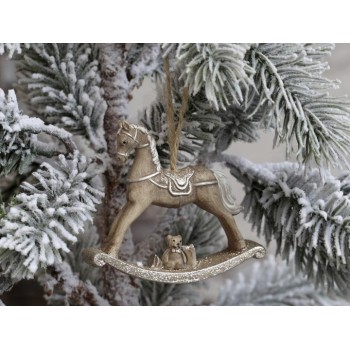 Schaukelpferd Weihnachtsbaumanhänger Schaukelpferd Baumschmuck Pferdeanhänger Weihnachtsbaum