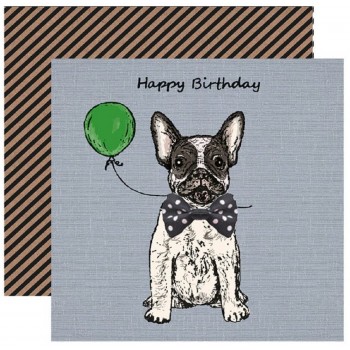 Frenchie Karte, Glückwunschkarte französische Bulldogge, Geburtstagskarte mit französischer Bulldogge