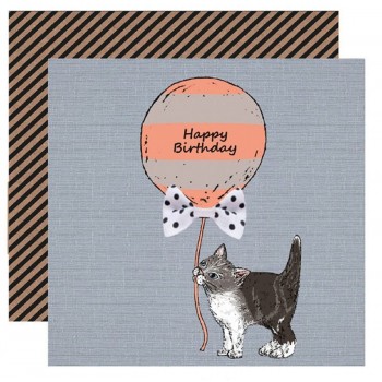 Happy Birthday Katzenkarten, Glückwunschkarte Katze, Katzen Geburtstagskarte, Geburtstagskarte Katze