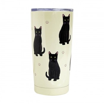 Geschenkideen für KatzenbesitzerInnen, Katzen Accessoires kaufen: Katzen Thermobecher Katzen Kaffeebecher für unterwegs