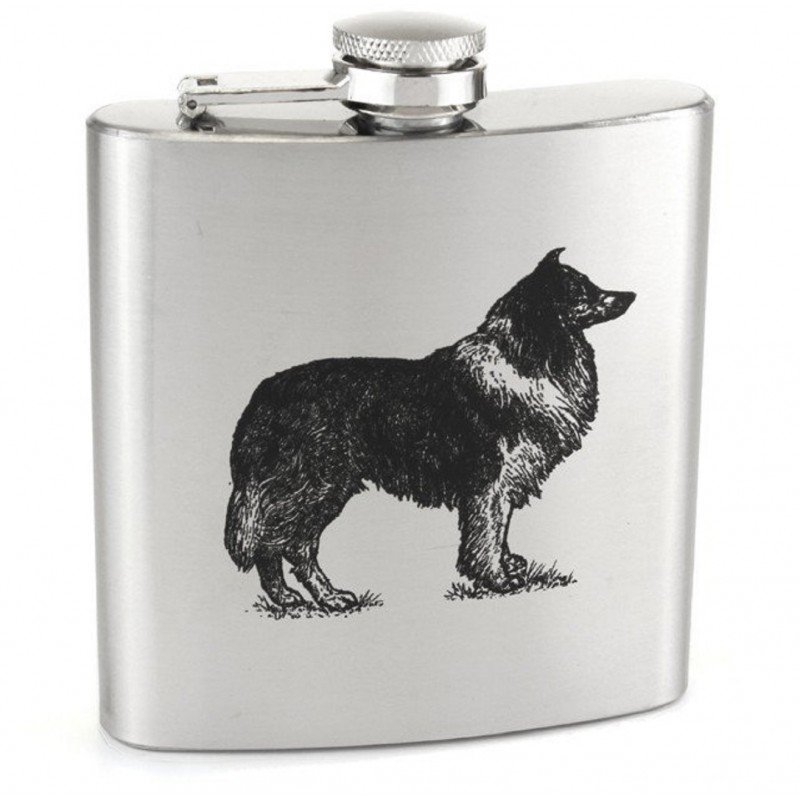 Geschenke für Border Collie Besitzer: Border Collie Flachmann Border Collie, Hunde Flachmann für Hundefreunde