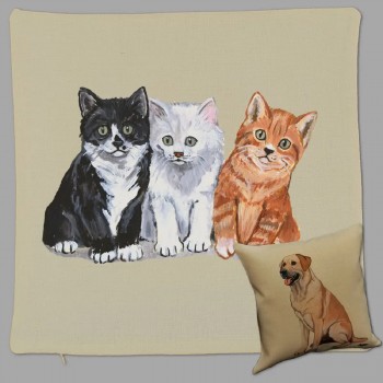 Zierkissen Katzen Kissen...