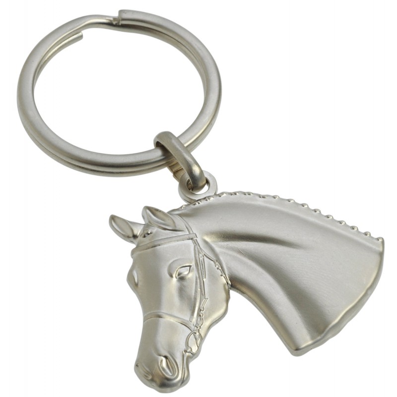Schlüsselanhänger Pferdekopf, Reiterschlüsselanhänger, Pferde Schlüsselanhänger / Schlüsselring für ReiterInnen