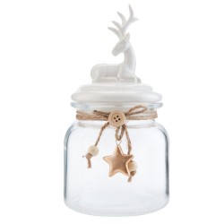Hirsch Vorratsglas Hirschmotiv, Bonbongläser Hirschdeckel, Weihnachts-Plätzchendose, Weihnachtsdeko, Jagd Deko