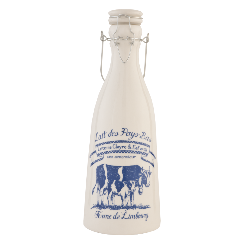 Keramik Milchflasche Kuhmotiv Milchflasche mit Kuhbild Vintage Keramikflasche