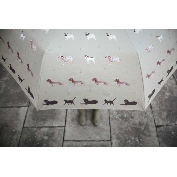 Geschenke für Katzenfans / Hundefans / Tierfreunde: Katzenschirm, Hundeschirm, Regenschirm mit Hunde- / Katzenmotiven