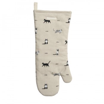 Katzen Ofenhandschuh von Sophie Allport, Designer Ofenhandschuh mit Katzenmotiv, Katzengeschenk für Katzenfans